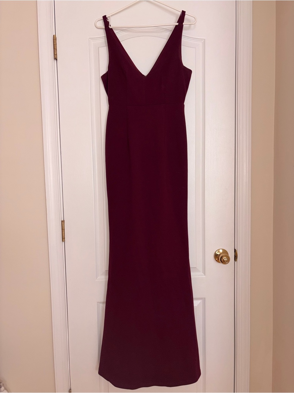 Lulus V-Neck Burgundy Dress